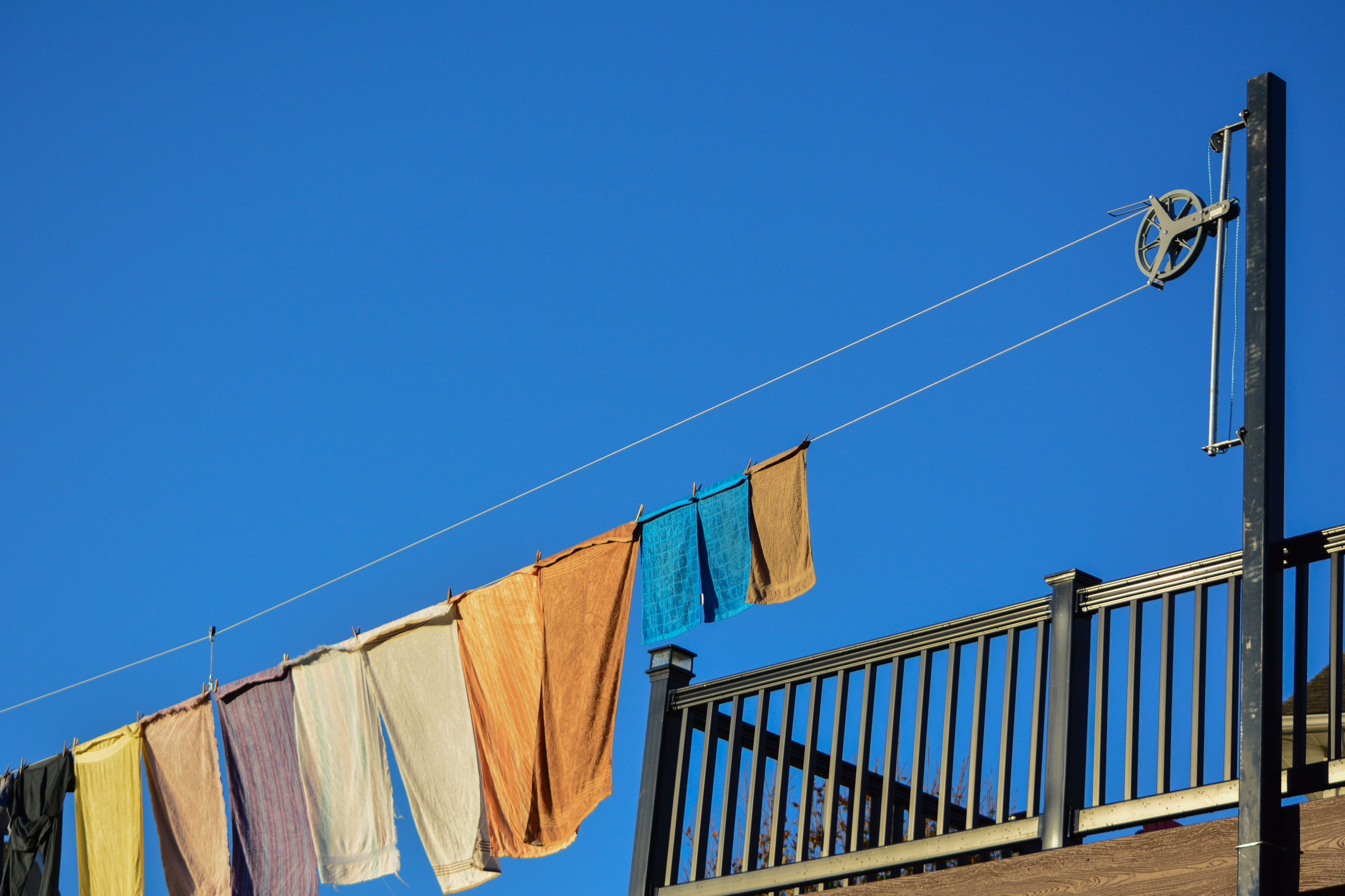 Clothesline deals pulley system